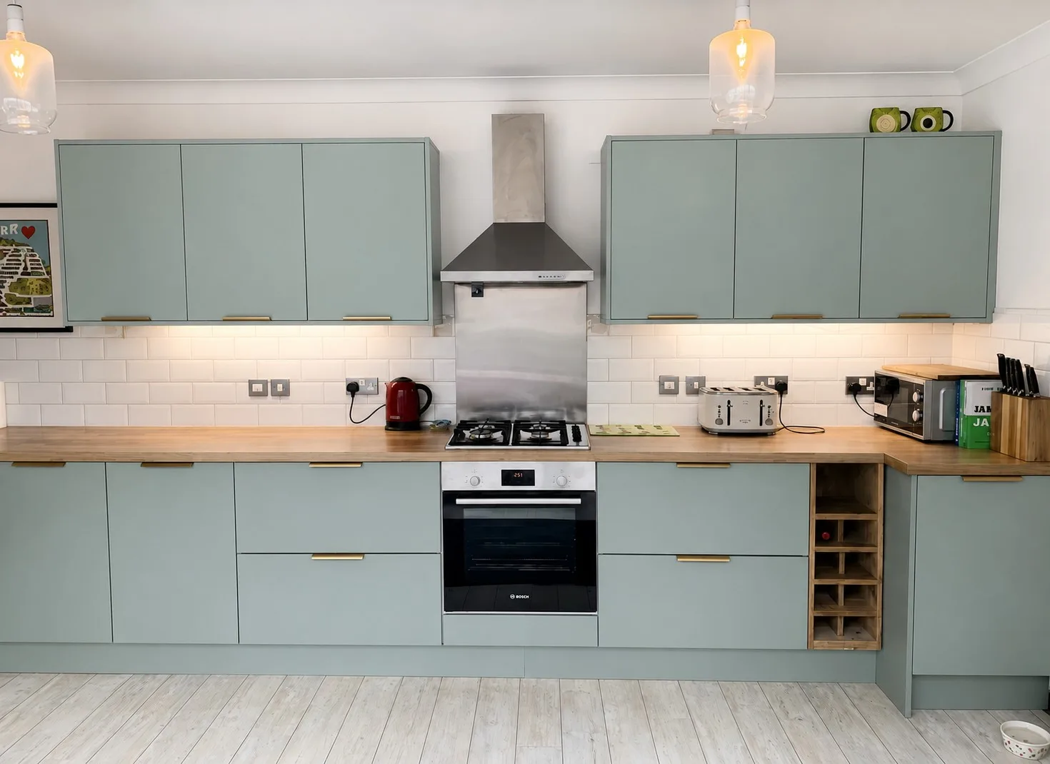 Florence kitchen after the cabinet door replacement